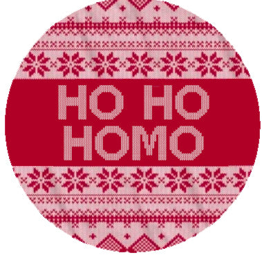 Ho Ho Homo festive badge