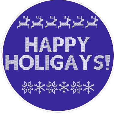 Happy Holigays festive badge