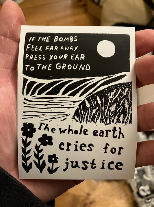 Earth Cries For Justice vinyl sticker