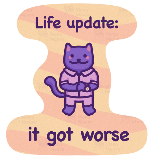 Life Update Cat Sticker