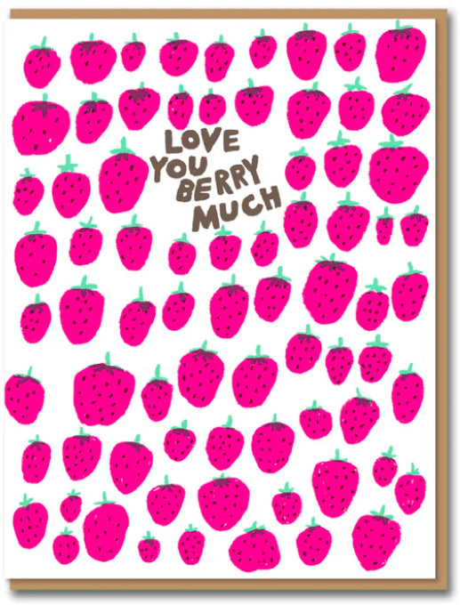 Love You Berry Much greetings card