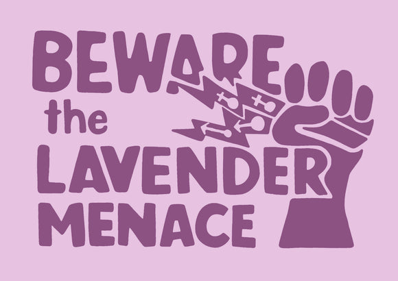 Beware the Lavender Menace Retro Postcard