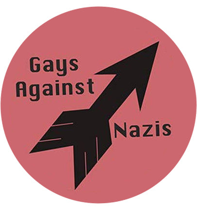 Gays Against Nazis Retro Badge