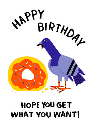 Pigeon Happy Birthday greetings card