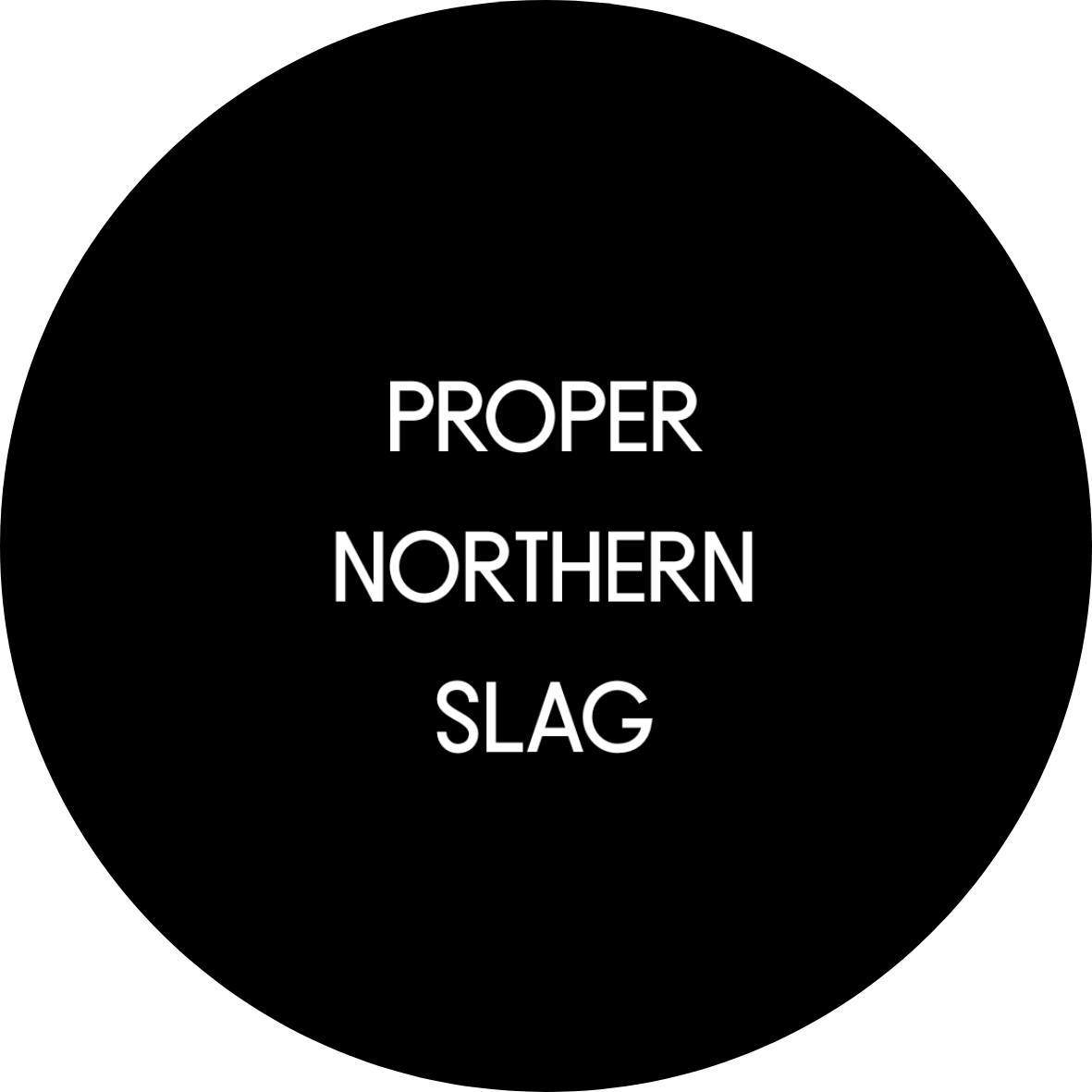 Proper Northern Slag badge – The Bookish Type