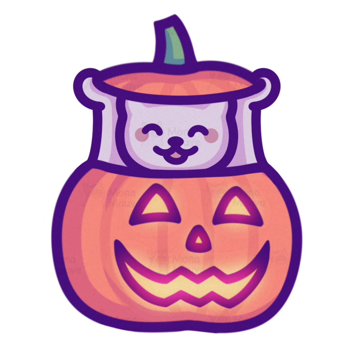 Cat in a Pumpkin sticker