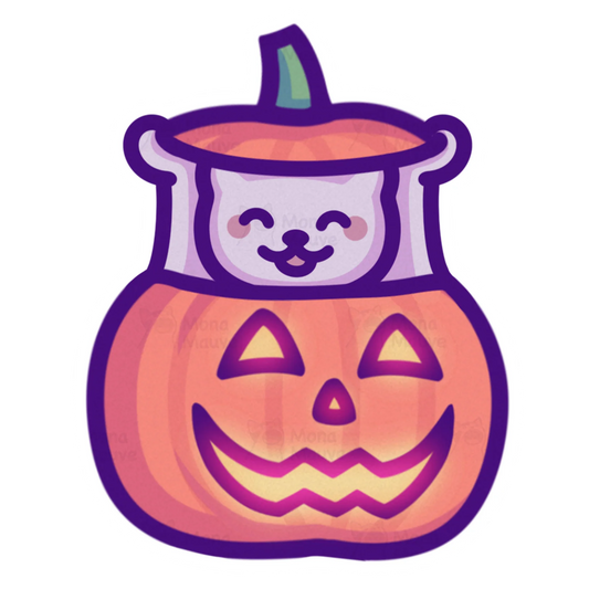 Cat in a Pumpkin sticker