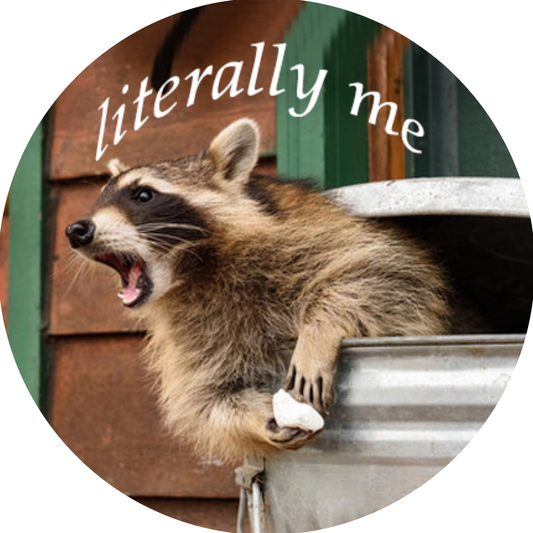 Literally Me: Racoon badge