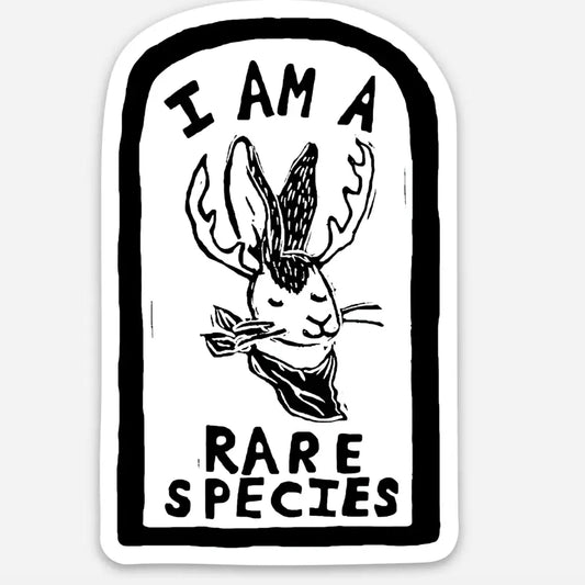 I Am A Rare Species Jackalope vinyl sticker