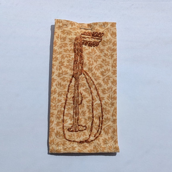 Lute Hand Embroidered Patch