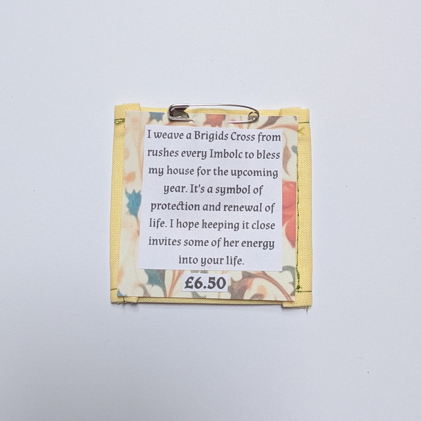 Brigids Cross Hand Embroidered Patch