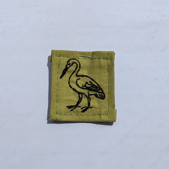 Heron Hand Embroidered Patch