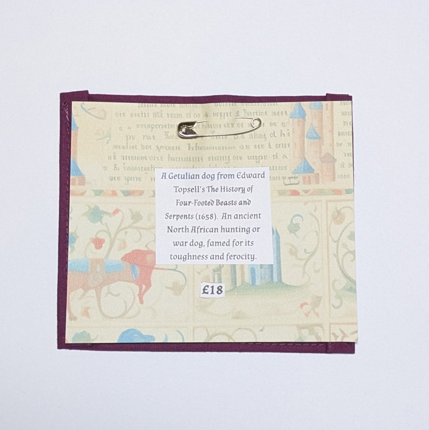 Getulian Dog Hand Embroidered Patch