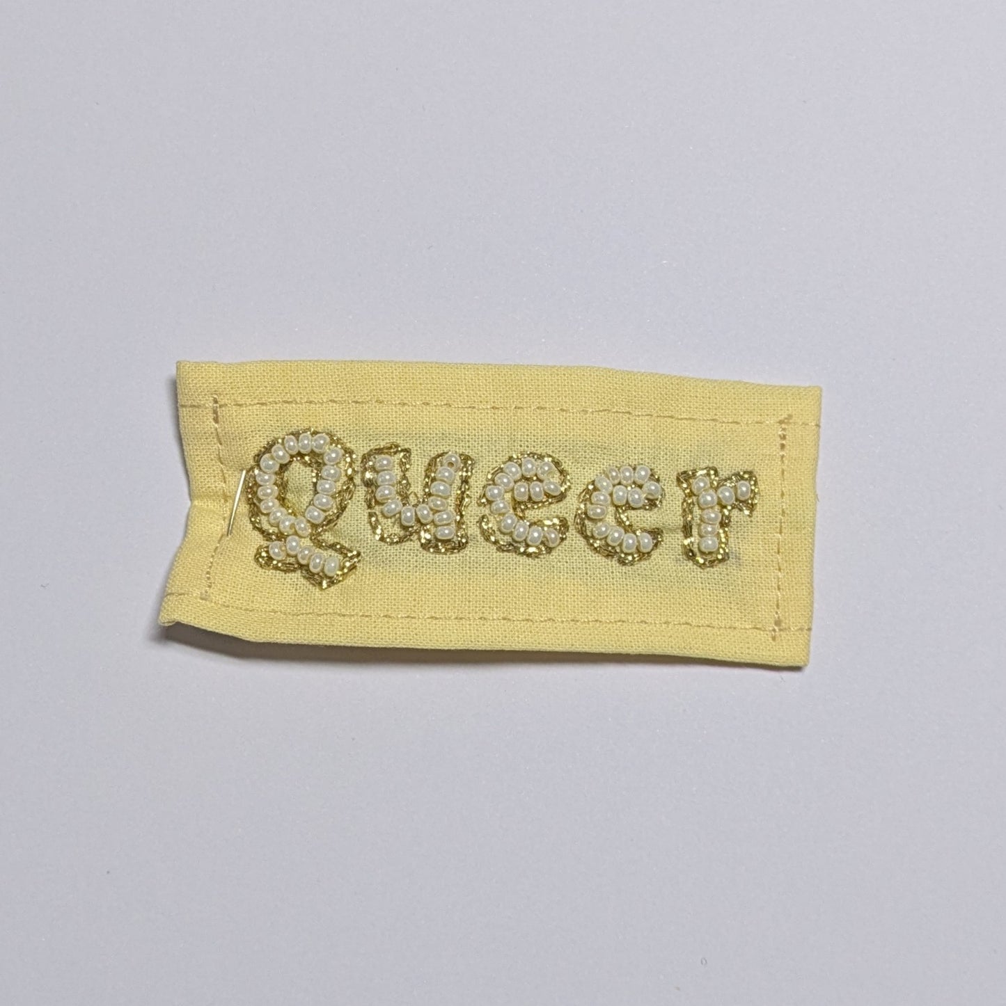 Queer Hand Beaded Patch