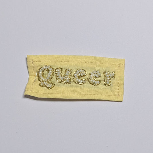 Queer Hand Beaded Patch