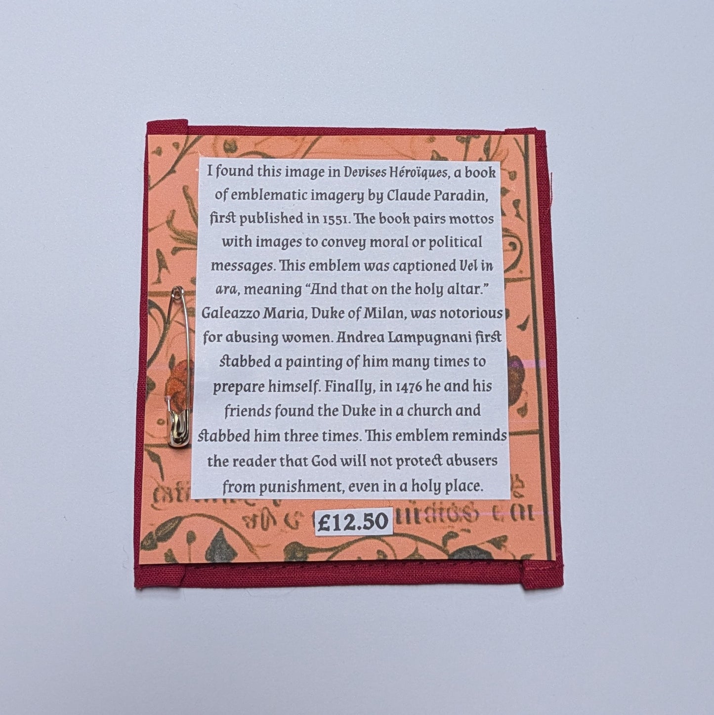 Duke of Milan Hand Embroidered Patch