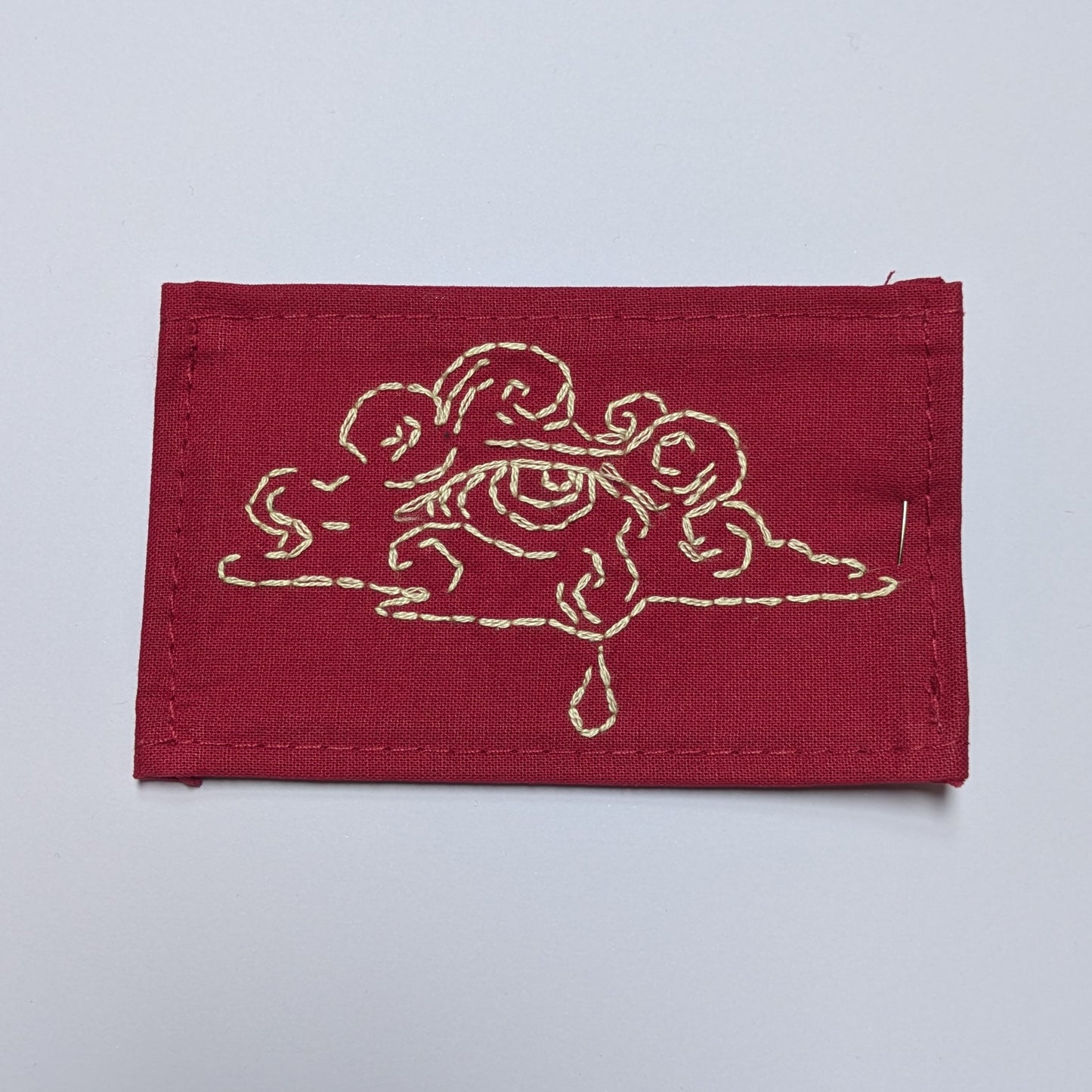 Crying Cloud Hand Embroidered Patch