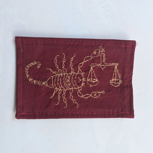 Scorpio Hand Embroidered Patch
