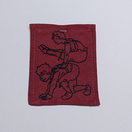Leapfrog! Hand Embroidered Patch