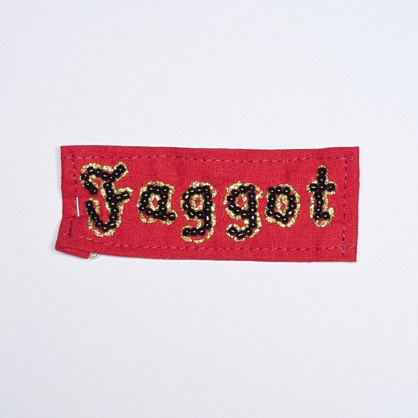 Faggot Hand Beaded Patch