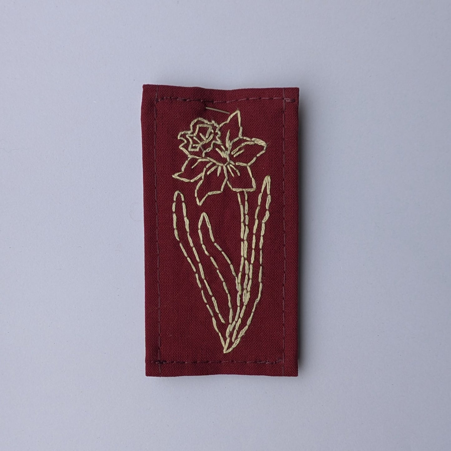 Daffodil Hand Embroidered Patch