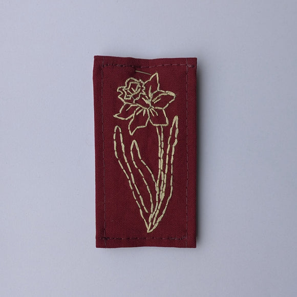 Daffodil Hand Embroidered Patch