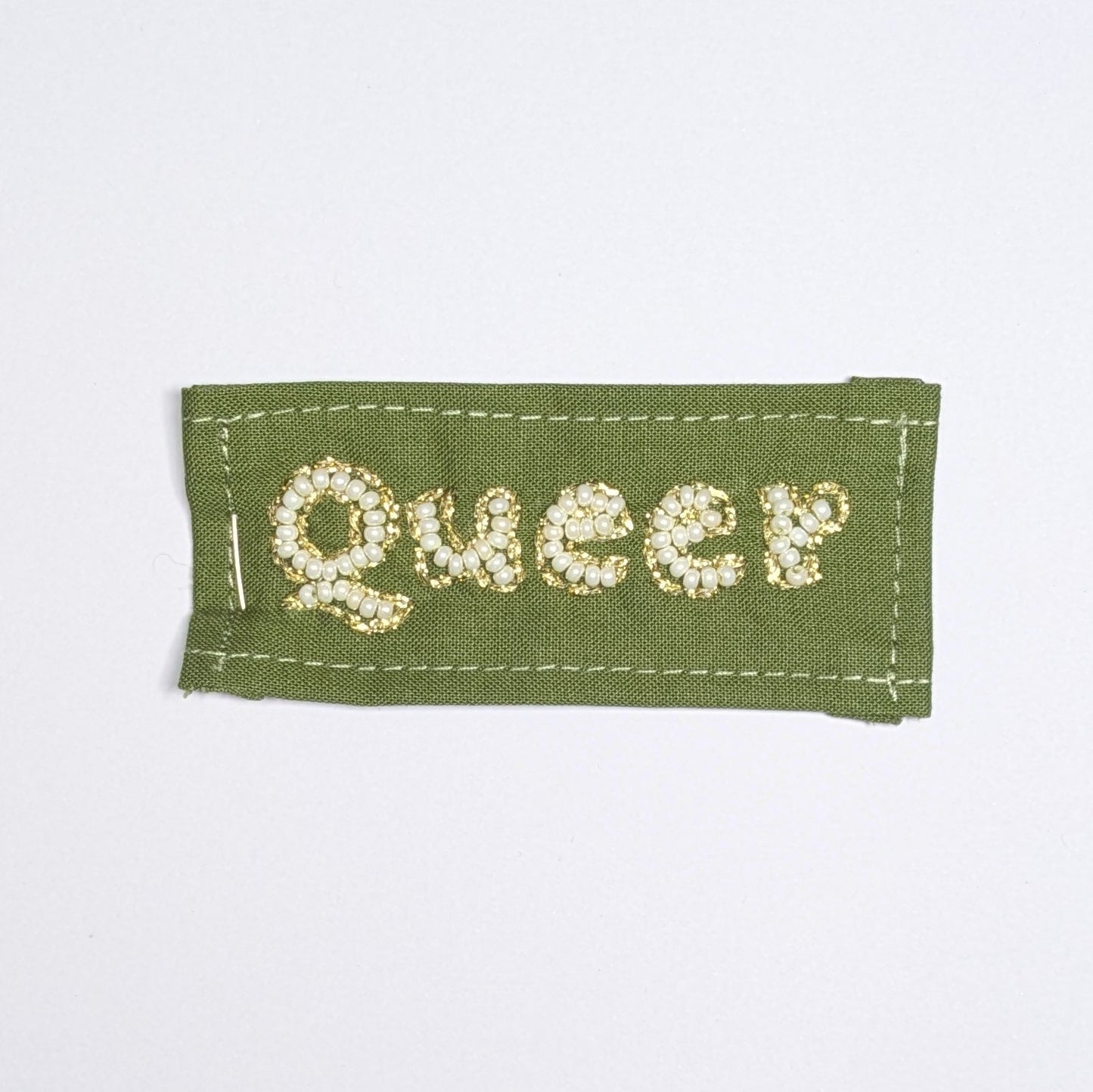 Queer Hand Beaded Patch