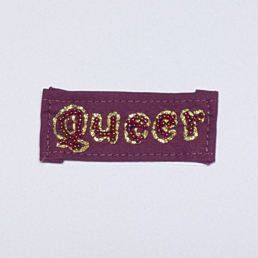Queer Hand Beaded Patch