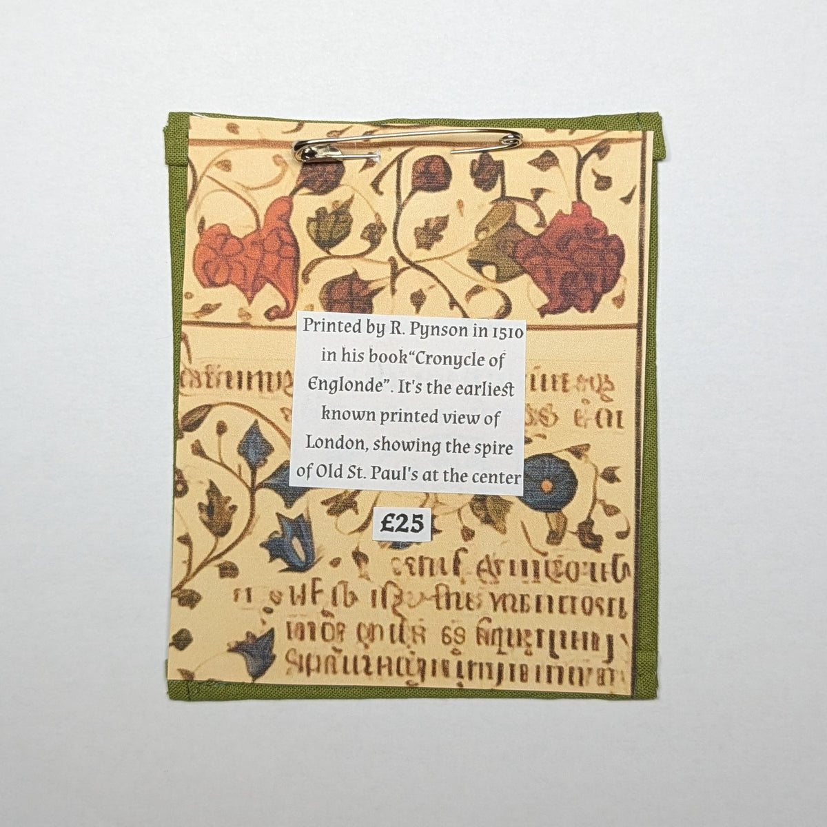 Cronycle of Englonde Hand Embroidered Patch