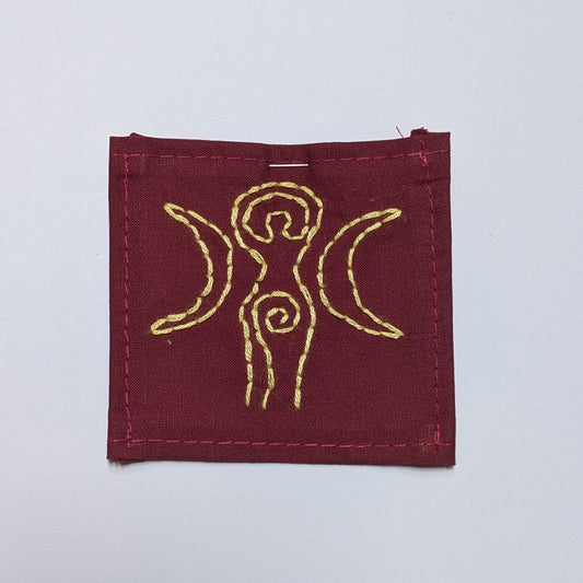 Triple Goddess Hand Embroidered Patch