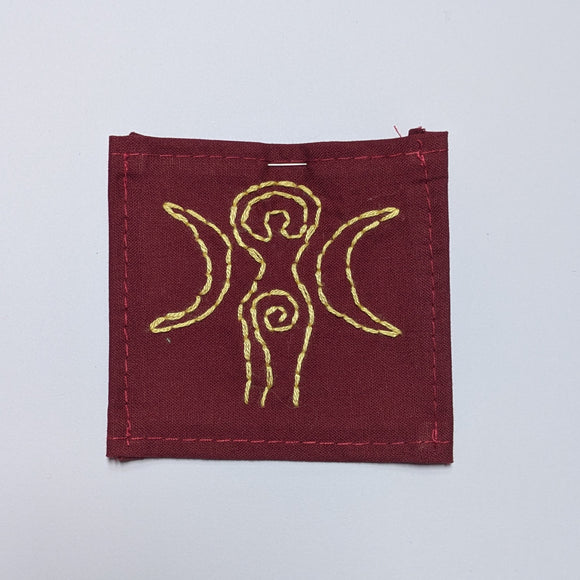 Triple Goddess Hand Embroidered Patch