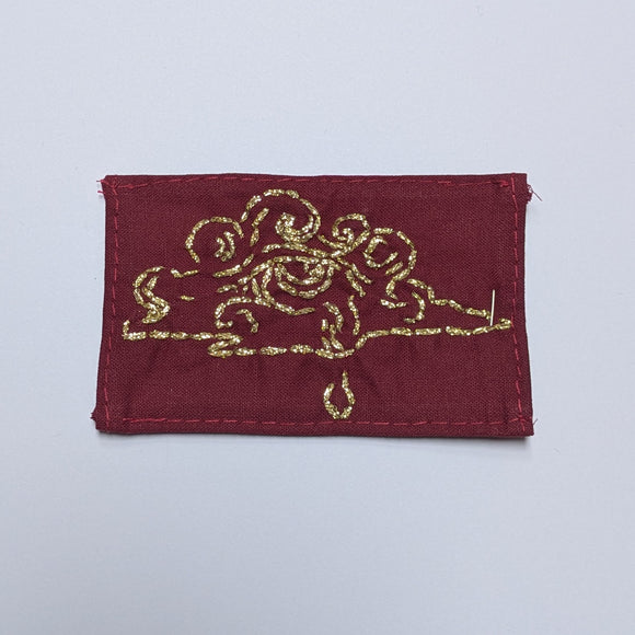 Golden Crying Cloud Hand Embroidered Patch
