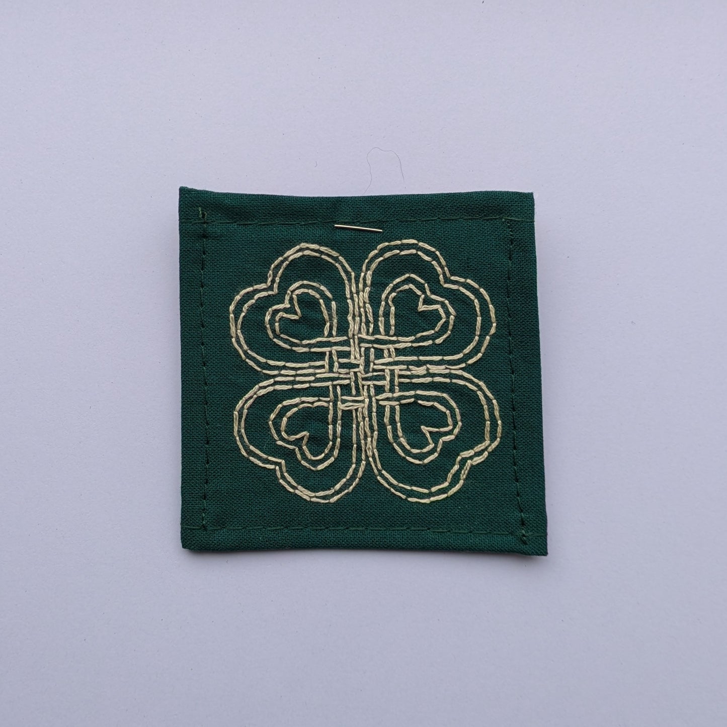 Love Clover Hand Embroidered Patch