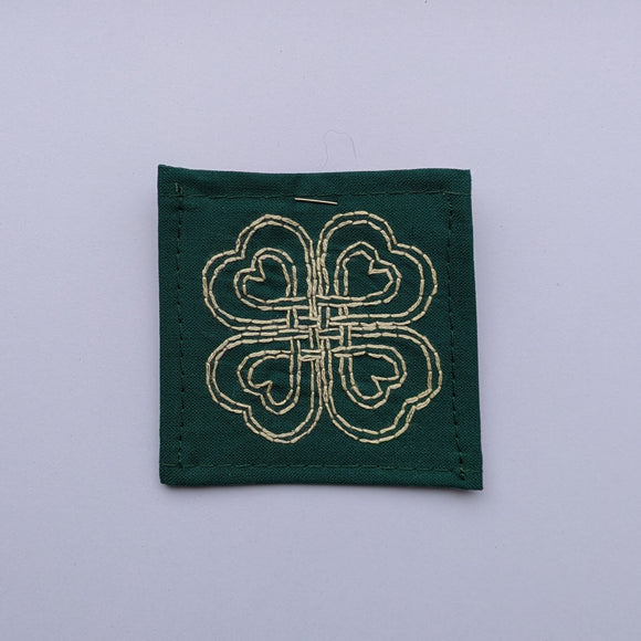 Love Clover Hand Embroidered Patch
