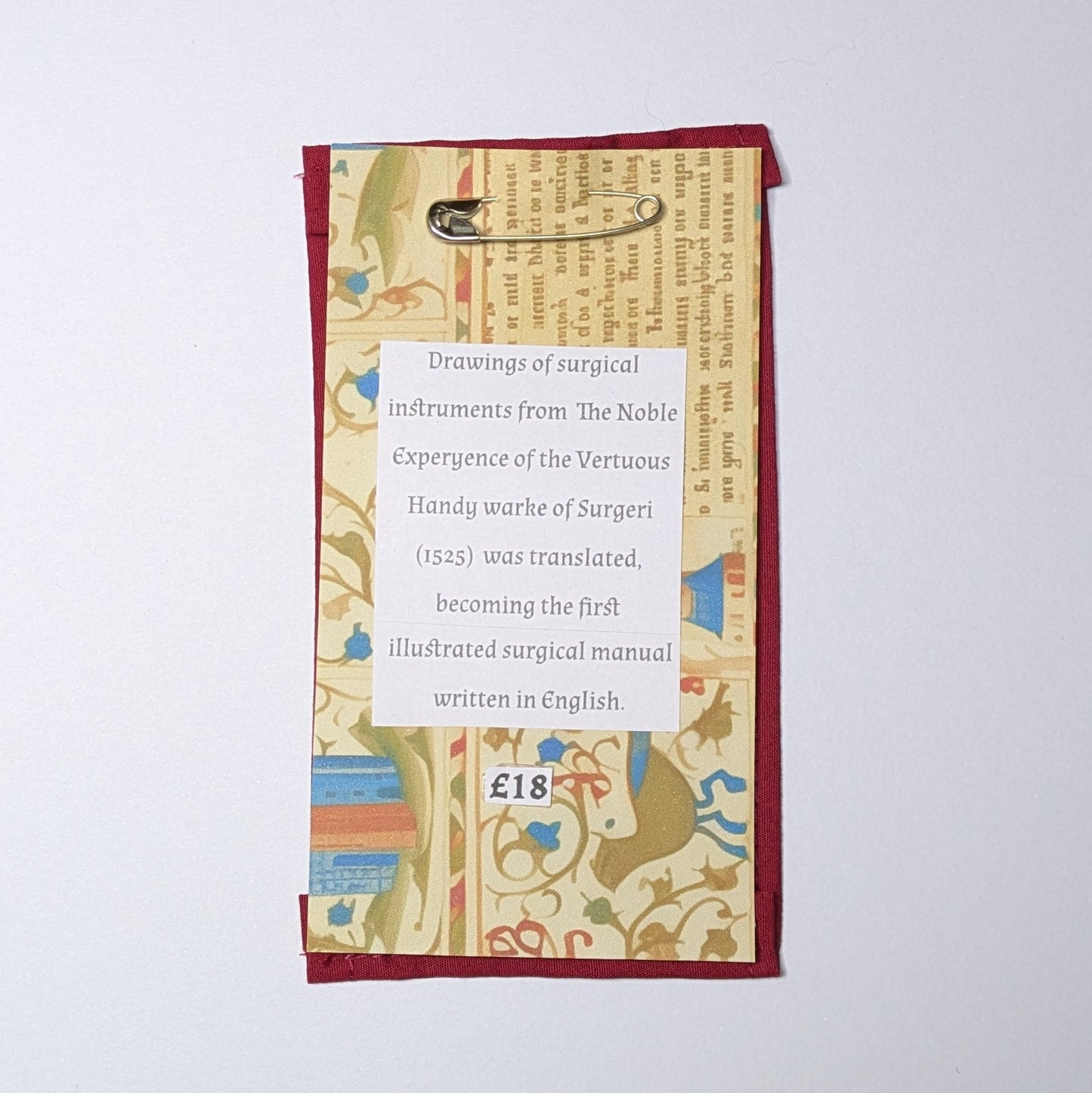 Surgical scissors? Hand Embroidered Patch