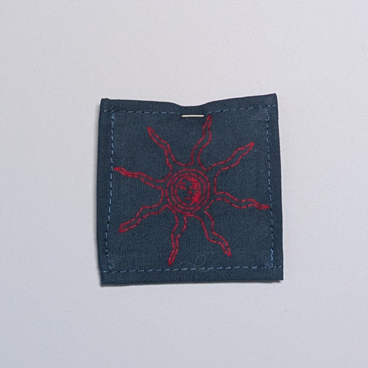Face Within The Sun Hand Embroidered Patch