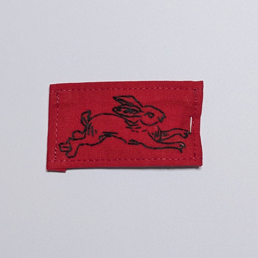 Racing Rabbit Hand Embroidered Patch