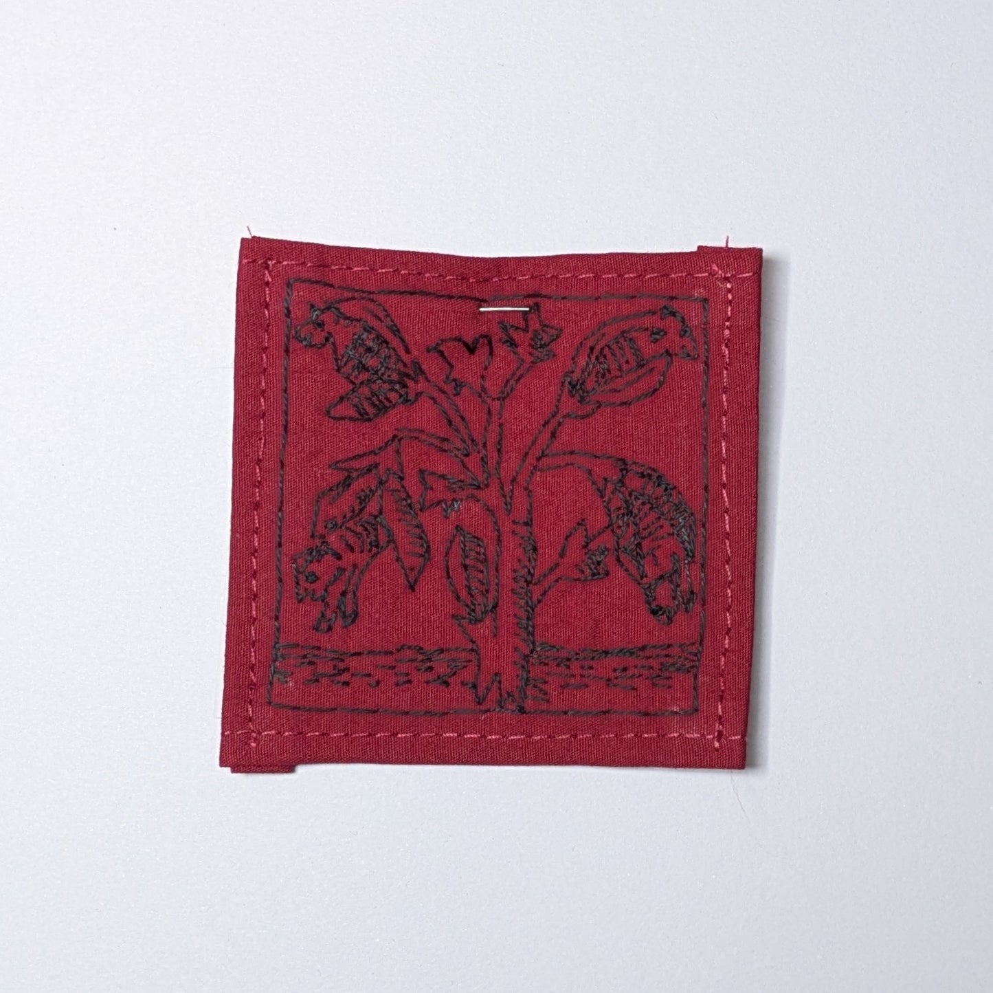 Cotton Plant Hand Embroidered Patch