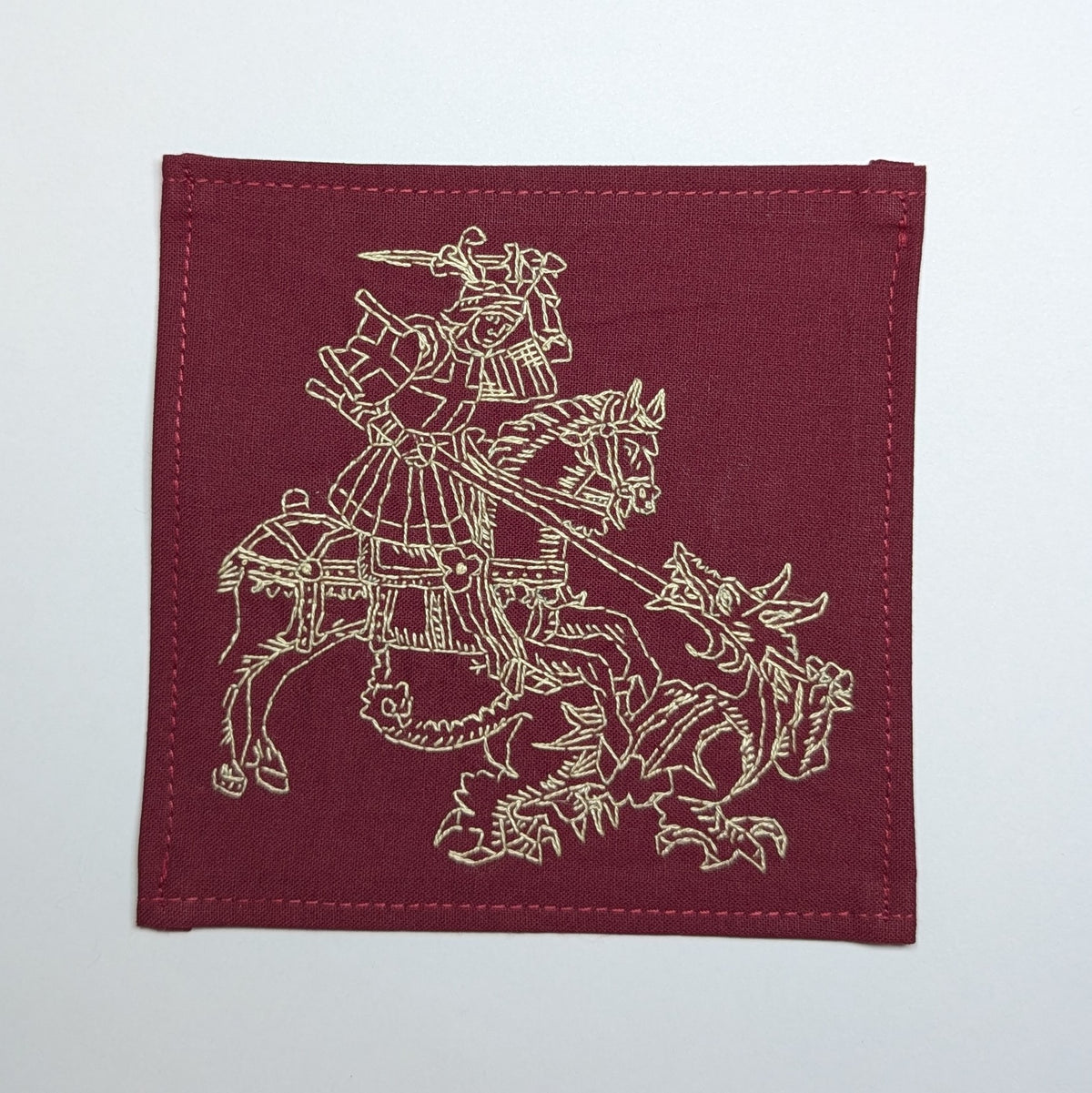 The Lyfe of Seynt George Hand Embroidered Patch