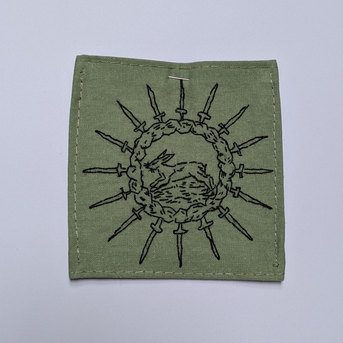 Destruction Waits Hand Embroidered Patch