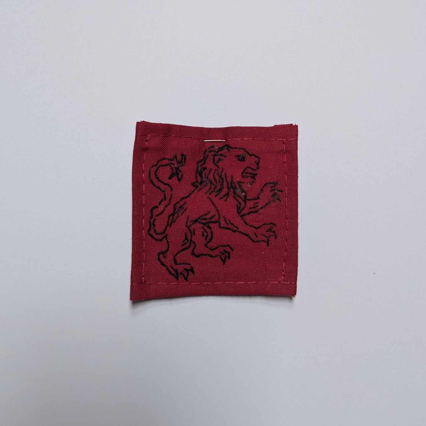 Lion Hand Embroidered Patch
