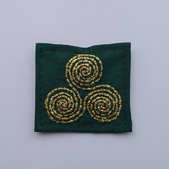 Triskelion Hand Embroidered Patch