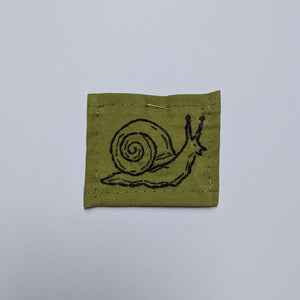 Snail Hand Embroidered Patch