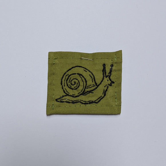Snail Hand Embroidered Patch