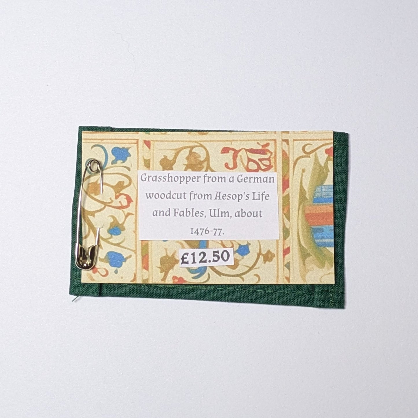 Grasshopper Hand Embroidered Patch