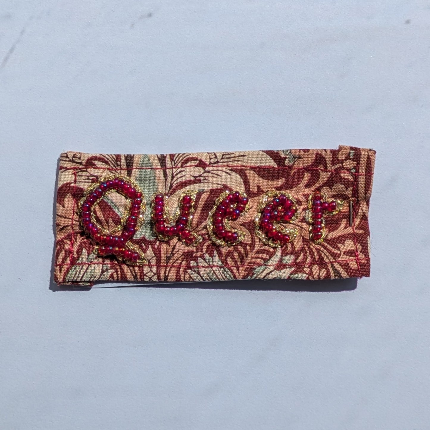 Queer Hand Beaded Patch