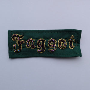 Faggot Hand Beaded Patch