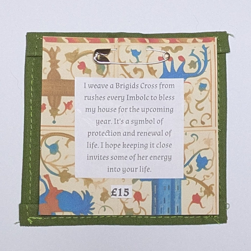 Brigid's cross Hand Embroidered Patch