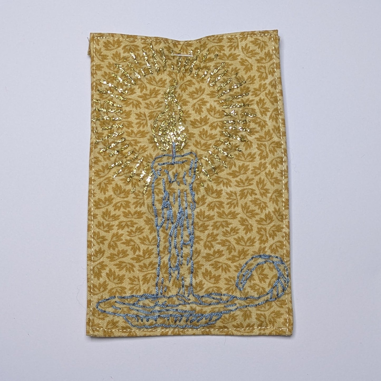 Here comes a candle Hand Embroidered Patch