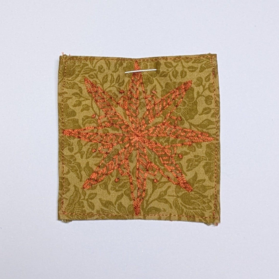 8 pointed star Hand Embroidered Patch